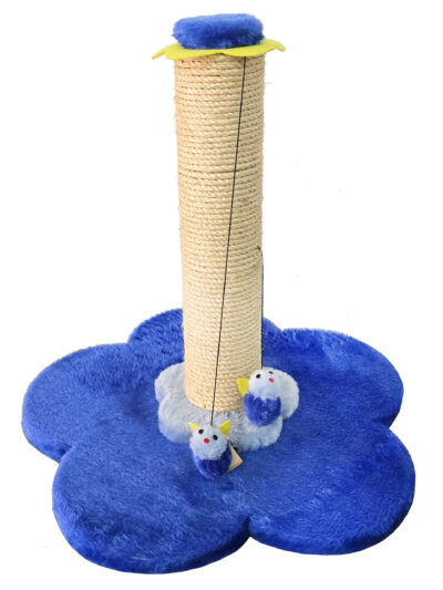RASCADOR GATO FLOWERS AZUL 42.0X42.0X52.0CMS