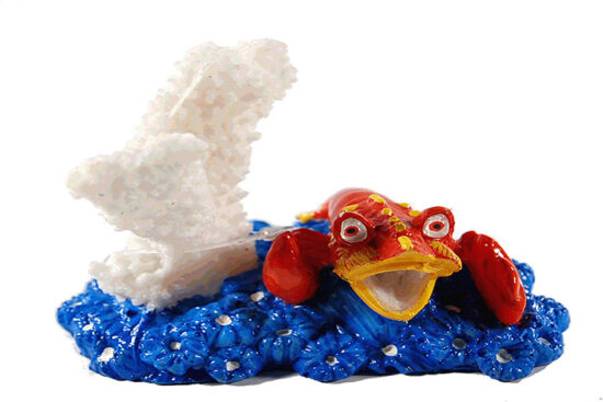 ADORNO CORAL CON CANGREJO 10.0X6.0X8.0CMS