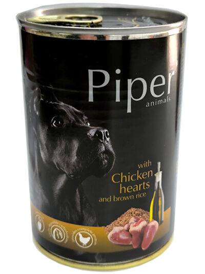 PIPER DOG CHICKEN HEARTS & RICE 400G LATA