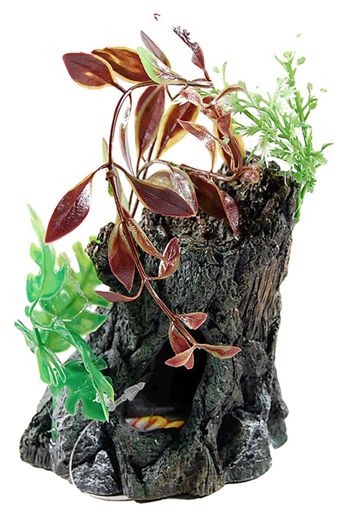 DECO WOOD MED CON PLANTAS 10.0X8.0X12.0CMS