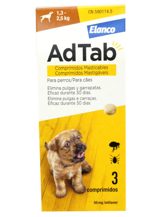 ADTAB DOG 56MG 1.3-2.5KG 3 COMP