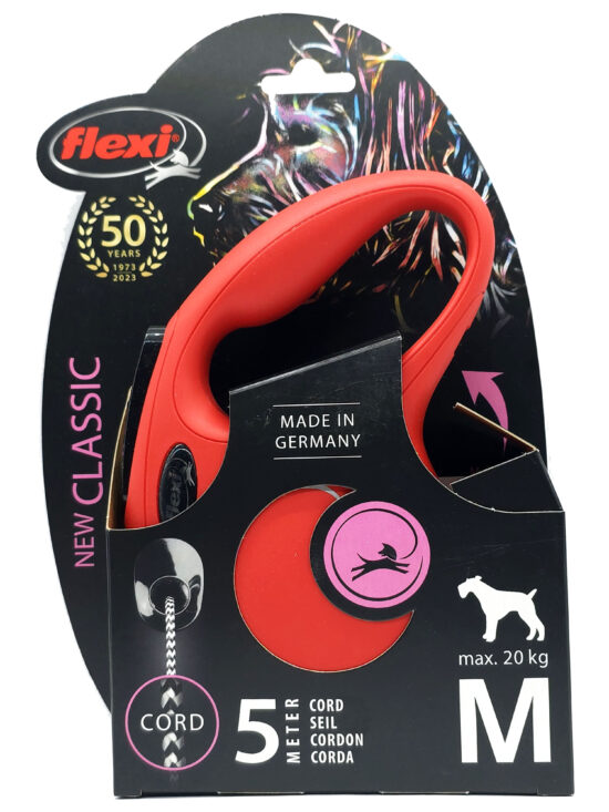 FLEXI NEW CLASSIC M ROJO 20KG 5MT CORDON