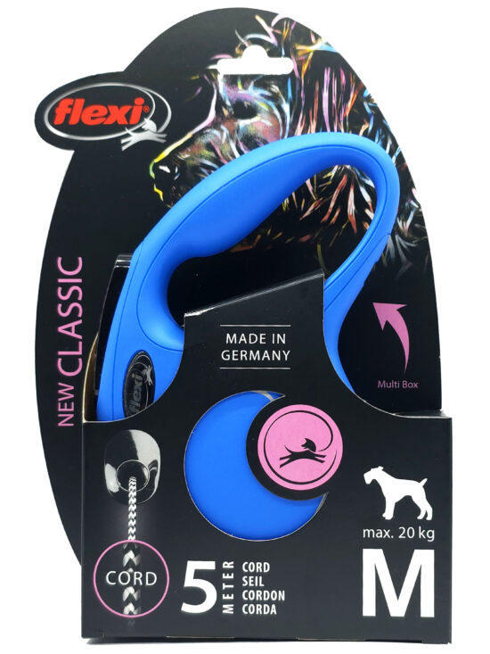 FLEXI NEW CLASSIC M AZUL 20KG 5MT CORDON
