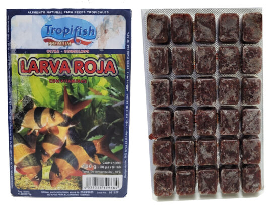 LARVA ROJA DE MOSQUITO CONGELADA 100G/30 CUBES