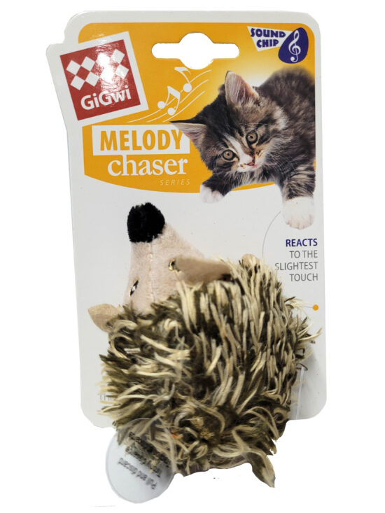GIGWI MELODY ERIZO JUGETE GATO 10X6X6CMS