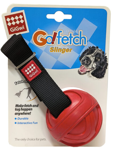 PELOTA ROJA CON LANZADOR 8.0CMS GIGWI GOFETCH