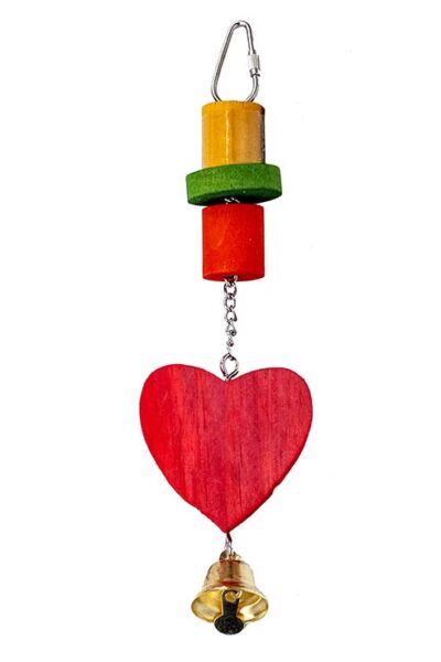 CORAZON CON CAMPANA JUGUETE AVES