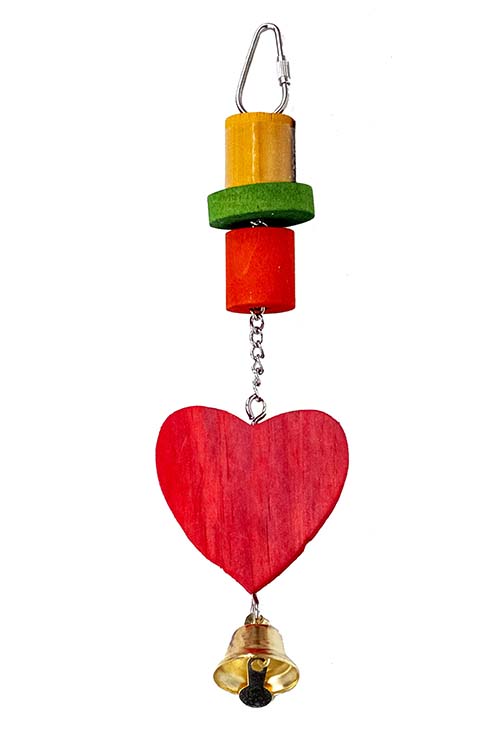 CORAZON CON CAMPANA JUGUETE AVES