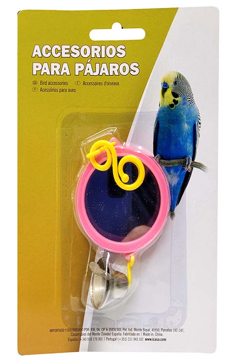 ESPEJO DOBLE CON CAMPANA Y CADENA AVES