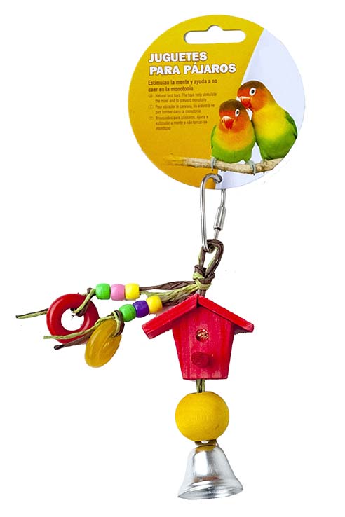 JUGUETE AVE PAJARO CASITA 15.0X6.0CMS