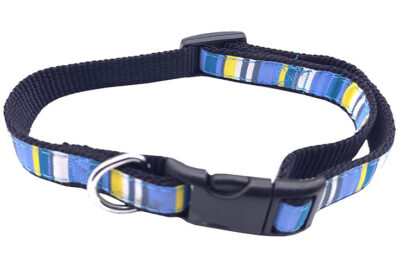 COLLAR AZUL 15.0MMX25.0-40.0CMS BARRAS ESTAMPADO