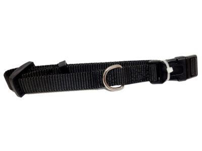 COLLAR LISO NYLON NEGRO 15MMX26-44CMS