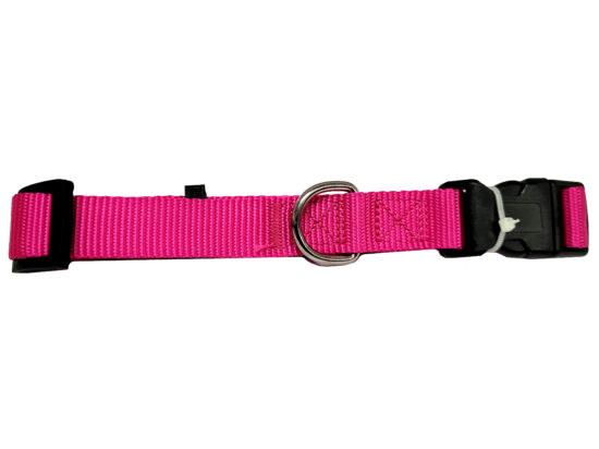 COLLAR LISO NYLON ROSA 20MMX32-50CMS