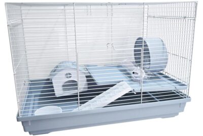 JAULA HAMSTER HOGAR BLANCO CELESTE 47.0X30.0X37.0CMS