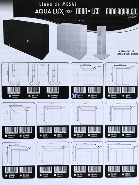MUEBLE MESA ACUARIO NEGRO 40_50X23.0X29.0CMS