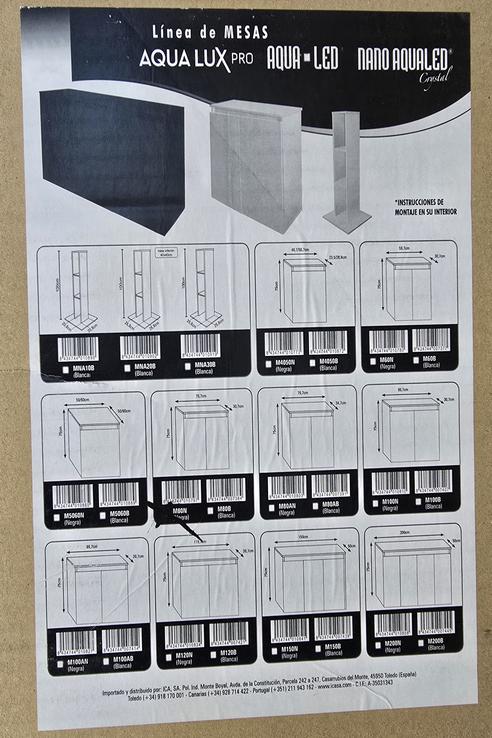 MUEBLE ACUARIO NEGRO 100L 80.0X30.0CMS