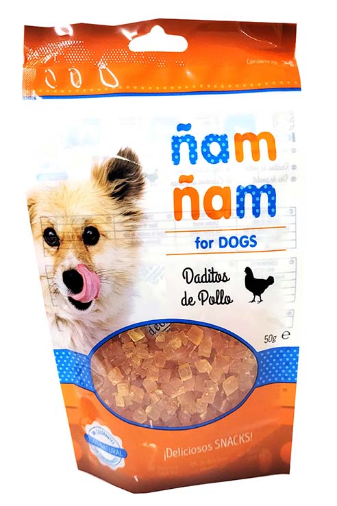 DADOS DE POLLO ÑAM ÑAM 50G