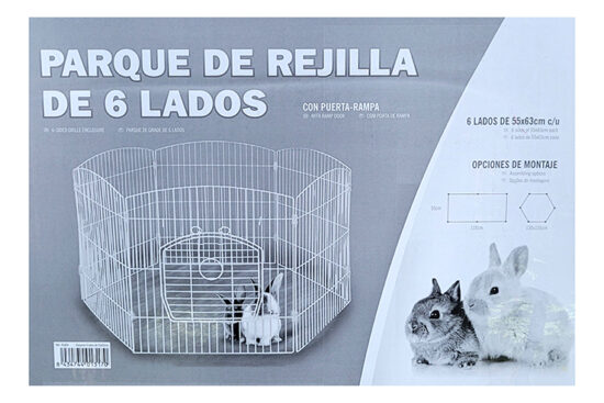 PARQUE REJILLA HEXAGONAL METALICO 55X63CMS X6