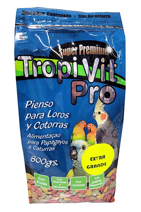 TROPI VIT 800G ESTRUSIONADO LOROS