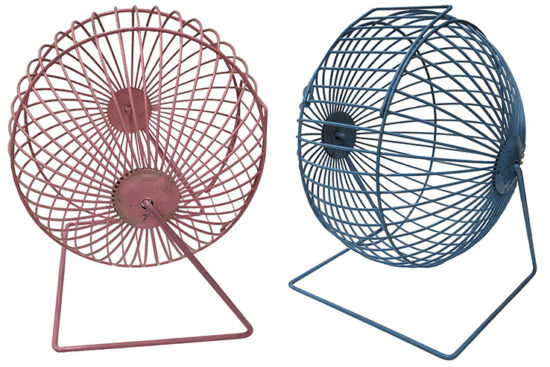 BOLA METALICA HAMSTER CON BASE 16øX16CMS