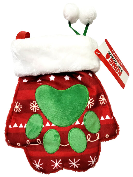 KONG HOLIDAY STOCKING PAW LARGE