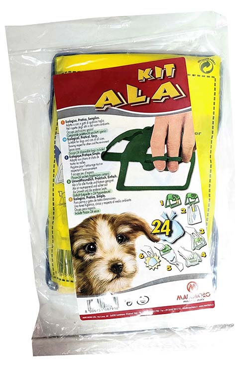 RECOGEDOR HIGIENICO PINZA ECOLOGICA 20X15CMS CON BOLSAS
