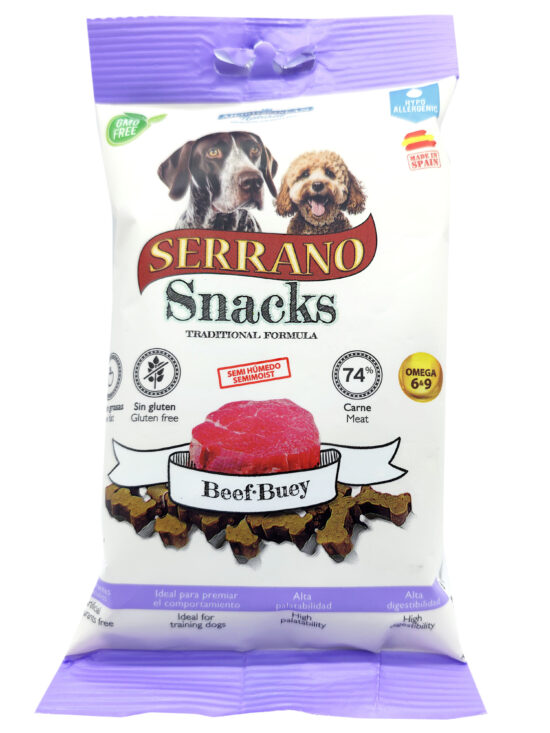 SERRANO DOG SNACKS BEEF 100G