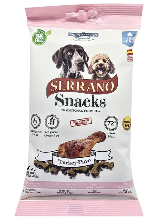 SERRANO DOG SNACKS TURKEY 100G