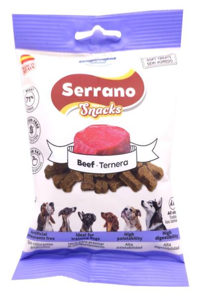 SERRANO DOG SNACKS BEEF 85G