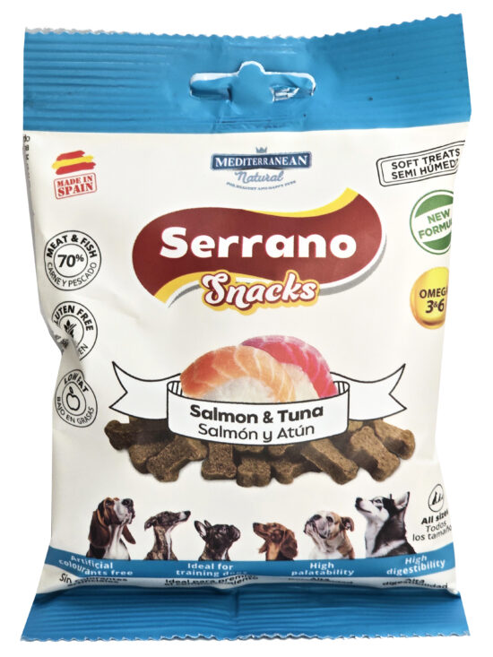 SERRANO DOG SNACKS SALMON & TUNA 85G