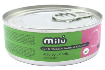 MILU CAT ADULT CONEJO 85G LATA