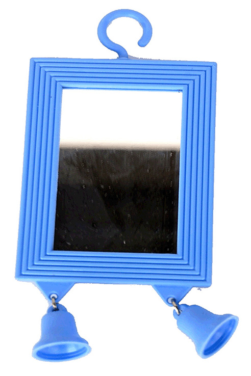 ESPEJO DOBLE CON 2 CAMPANAS 9.0X6.5CMS