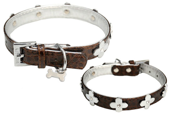 COLLAR LUXE FANTASY MARRON 20MMX45CMS