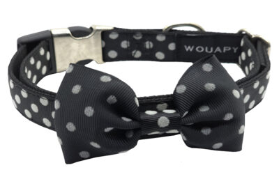 COLLAR BOWTIE 12MM 22-32CMS NEGRO