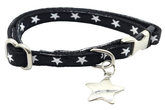 COLLAR STAR 12MM 22-32CMS NEGRO