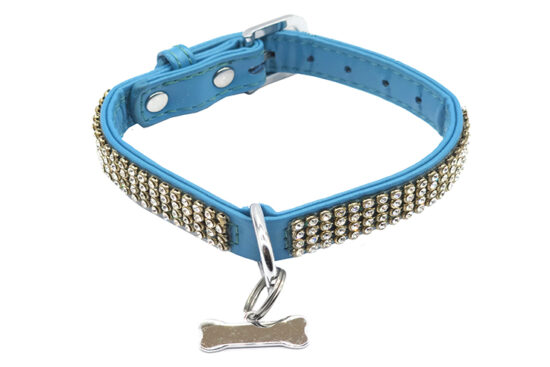 COLLAR STRASS 15MMX30CMS AZUL