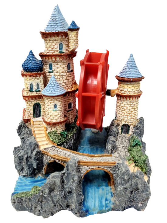 CASTILLO CON NORIA MOVIL AIREACION 11.0X10.0X14.0CMS