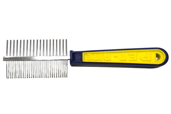 PEINE DOBLE CARA MANGO PLASTICO 20.0X5.5CMS