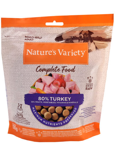NV DOG ADULT MINI COMPLETE FOOD TURKEY 120G SOBRE
