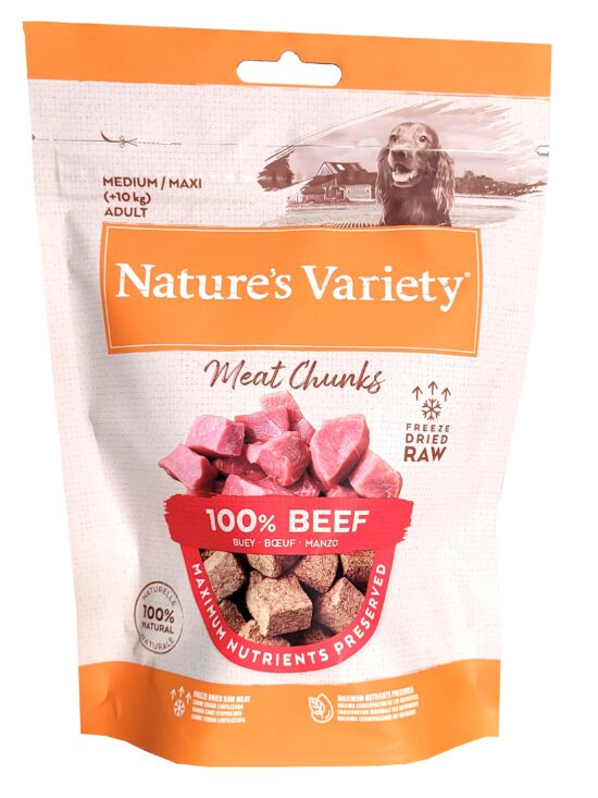 NV DOG MED/MAX MEAT CHUNKS BEEF  50G SOBRE