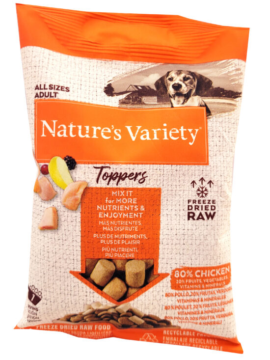 NV DOG ALL SIZES TOPPERS CHICKEN 15G SOBRE