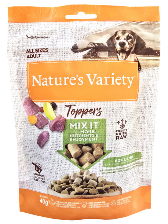 NV DOG TOPPERS MIX IT LAMB 40G