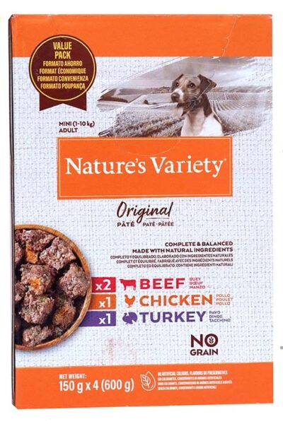 NV DOG ADULT MINI MULTIPACK 4X150G NG SOBRE 2BEE+1CHI+1TUR