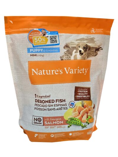 NV DOG PUPPY MINI SALMON  600G NG