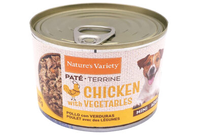 NV DOG PATE TERRINE CHICKEN&VEGETABLES MINI/ADULT 200G LATA