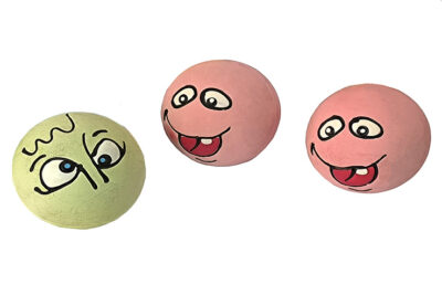 TOY BOX EMOJI BALLS 6CMS LATEX